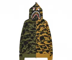 A BATHING APE セパレート 半々 カモフラ ジップアップ M