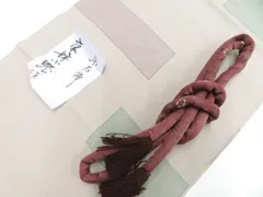 【一輝堂】和装小物 帯締め帯揚げセット   丸ぐけ 作家物 京友禅 帯締 帯揚美品 26w04-5278