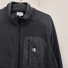 チャンピオンパフォーマンスナイロンポケット軽量フリースジャケット