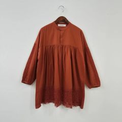 新品タグ付き スーパーハッカ アンティークレース ストライプ ブラウス