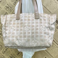 良品 正規品 CHANEL ニュートラベルライン ハンドバッグ ジャガード 