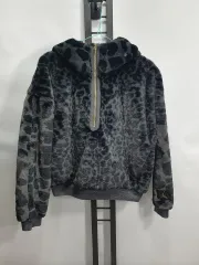 ナイキ ジョーダン フリース アノラック ヒョウ柄 レオパード フリース クロップド ジャケット L