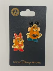 TOKYO ディズニー ミッキー/ミニ カチューシャ ポテト HEAD ピンバッジ セット