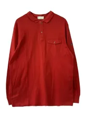 L MUNSINGWEAR マンシングウェア 長袖 カラーTシャツ レッドのサムネイル