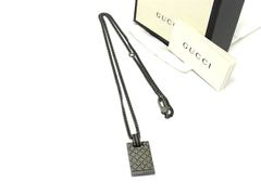 GUCCI グッチ ネックレス ディアマンテ 341899 ガンメタ ブラック SV925 ユニセックス【本物保証】 GUCCI グッチ ネックレス ディアマンテ 341899 ガンメタ ブラック