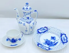 Royal Copenhagen ロイヤルコペンハーゲン ブルーフルーテッド ４点セット