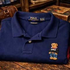 POLO BEARラルフローレン新品ポロベアー熊ポロシャツ バーガンディXS 