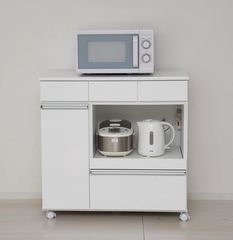 入江木工 キッチンカウンター レンジ台 間仕切り 家電収納 収納 フル