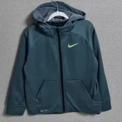 キッズ) 5-6歳) NIKE カーキ 起毛 フードジップアップ
