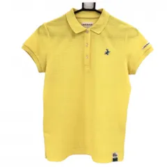 【美品】ジャックバニー 半袖ポロシャツ イエロー ラビットワッペン  レディース 1(M) ゴルフウェア Jack Bunny