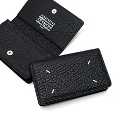 MAISON MARGIELA メゾン マルジェラ カードケース 名刺入れ 4ステッチ ユニセックス メンズ SA3VX0008P4455 レザー ブラック グレー 4ステッチ ビジネス