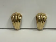 【加】Christian Dior ヴィンテージ イヤリング シェル クリスチャン ディオール ゴールドカラー ビンテージ 刻印有 貝モチーフ【7810SS-1】G14のサムネイル