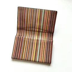 ポールスミス　Paul Smith 名刺入れ　カードケース　マルチストライプ　ブラック