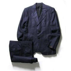 未使用品】GUCCI グッチ 国内正規 高級ブラックウォッチスーツ 54 伊製