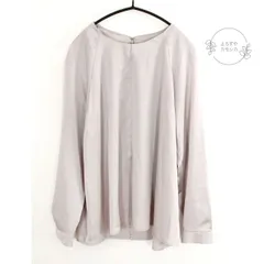 古着　united arrows　ユナイテッドアローズ　グリーンレーベルリラクシング　長袖　ブラウス　シフォン　さらさら　ライトグレー　グレイ系　レディース　トップス　上品　きれいめ　オフィス　カジュアル　春夏