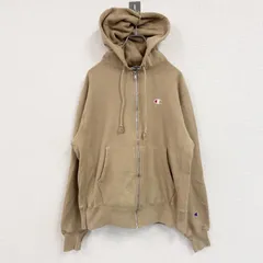 Champion　チャンピオン　リバースウィーブ　フルジップスウェットパーカー/フーディー　ベージュ　XLサイズ　古着