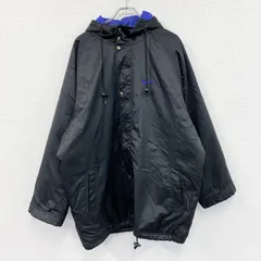 90s　NIKE　ナイキ　モッズコート　ベンチコート　中綿入り　ヴィンテージ　スウッシュ　黒　ブラック　Lサイズ　古着