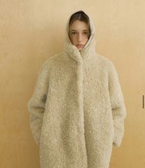 JSELF Curly Fur Coat ivory タグ付き 新品 - メルカリ