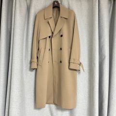 美品 ヴィンテージ スペイン製 ウールアンゴラ ダブル コート ベージュ
