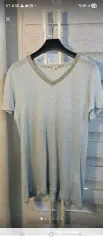 マージュ ブリングブリング リネン Vネック 半袖 Tシャツ スカイブルーのサムネイル