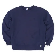 ラッセル RUSSELL 90s 90年代 前V ブランクスウェット 無地 MADE IN USA アメリカ製 定番 旧タグ ヴィンテージ 古着 メンズ トレーナー ネイビー / 紺 L【中古】