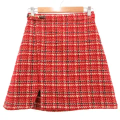 リリーブラウン Lily Brown 美品 パンツ スカパン キュロット ひざ丈 チェック柄 1 赤 レッド /SD ■GY62のサムネイル