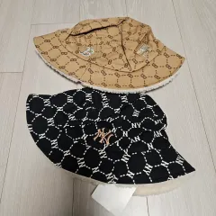 MLB 帽子 バケットハット NY/B ロゴ ファー 裏地 53-55 新品