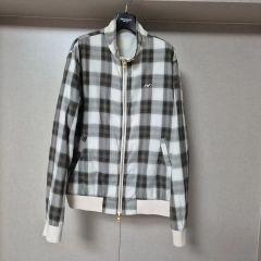 MAISON KITSUNÉ ネイビー・ホワイトチェック ブルゾン - メルカリ