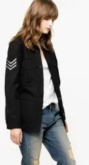 最後のZADIG&VOLTAIRE ザディグ・エ・ヴォルテール 麻ボール アンド マウンテンパーカー ブラックのサムネイル