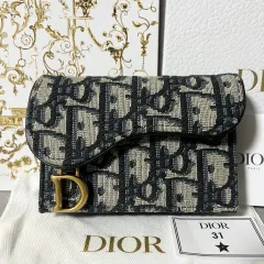 新品 ディオール オブリーク サドル カードウォレット