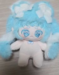 無属性 自作ぬいぐるみ 夢かわオーロラブルーグラデーションねこの子