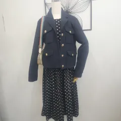 ZARA ザラ ネイビー ゴールド ボタン ジャケット Mサイズ / 季節の変わり目