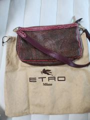 ✨美品✨ETRO エトロ ペイズリー アクセサリーポーチ ハンドバッグ 筒 