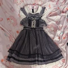 美品】axes femme メルヘン柄 キャミワンピース ロリータ ホワイト