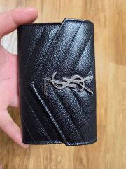希少 Yves Saint Laurent サンローラン 二つ折り財布 シルバー - メルカリ