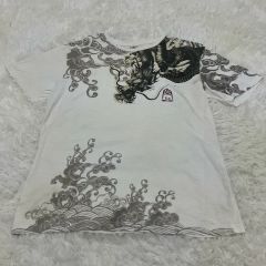 希少 90s Old Stussy ドラゴンプリントTシャツ 短丈 y2k - メルカリ