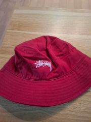 90s stussy バケットハット バケハ 赤 キムタク 野村訓市 - メルカリ