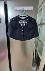 maison de R メゾンドアール ケープジャケット黒 美品 - メルカリ