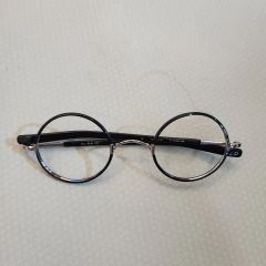 アンティーク 1900年代 丸型レンズ 折りたたみメガネ 金属製9-29 