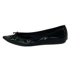 repetto(レペット) フラットシューズ 36 レディース - 黒 リボン レザー