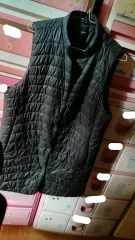 ALL FOR YOU 軽量 ダウン ロング丈 ベスト ダークグレー、サイズ 105、クリーニング済