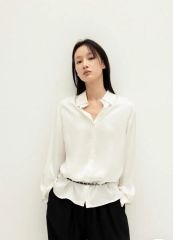 専用です。 ラメポロカットソー シルバー yori 38 新品未使用タグ付
