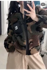カーハート カモフラージュ フリース ジップアップのサムネイル