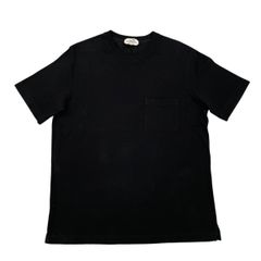 エルメス Tシャツ 鹿の子 ホワイト ワンポイント Hロゴ オレンジ