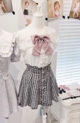 ♡ pium ファー付きティアードミニスカート グレーチェック ♡ - メルカリ