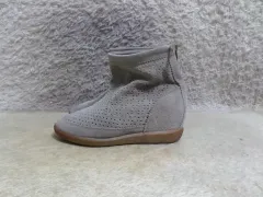 240 Isabel Marant スウェード エンブロイダリー タッセル ブーツ グレー ウェッジのサムネイル
