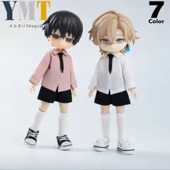 オビツ11 ドール服 ネクタイ付きカジュアルシャツ 羽織り 上着 おしゃれな切り替えデザイン 7色展開 12分ドール ねんどろいどどーる 男の子 女の子兼用 撮影小物 ぬい撮り 人形用 d-112