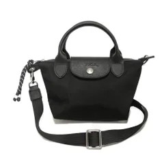 Longchamp ロンシャン ル プリアージュ エナジー XS 現行 ロゴ 2WAY ショルダーバッグ 美品 ホース ブラック ハンドバッグ L1500HSR001