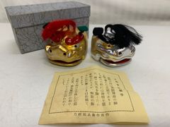 豆獅子 郷土玩具 獅子頭 2個セット 木箱入り - メルカリ