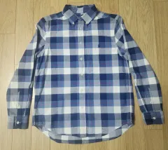 ポロラルフローレン ジュニア ブルー CHECK シャツ